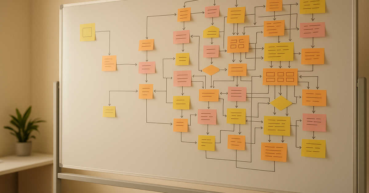 Featured blog image about how simple feature requests expand in complexity during real-world delivery.