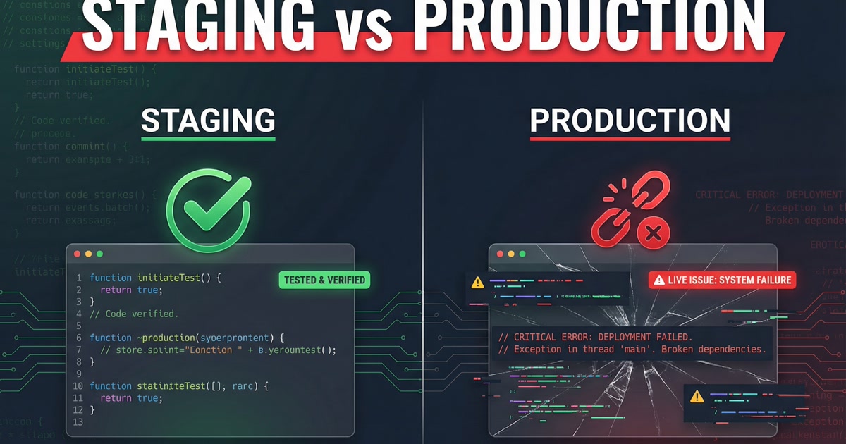 Featured blog image about staging-to-production issues and why launch readiness needs real operational review.
