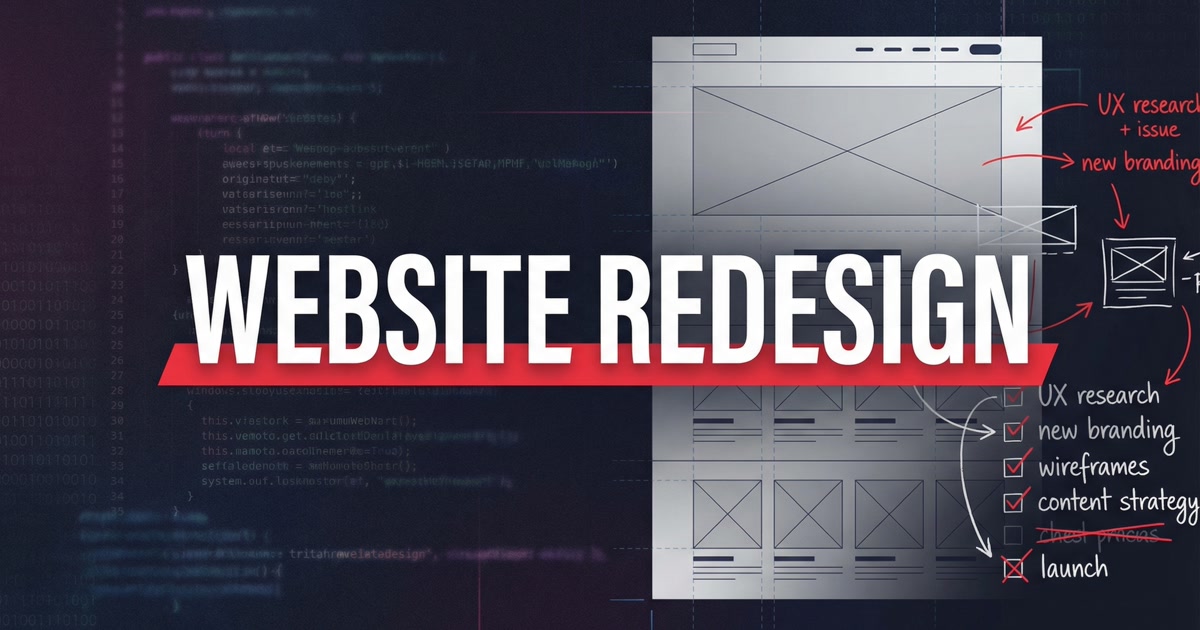 Featured blog image about failed website redesigns caused by unclear definitions of success.